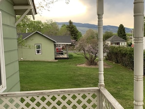 View of mountains from front porch. 