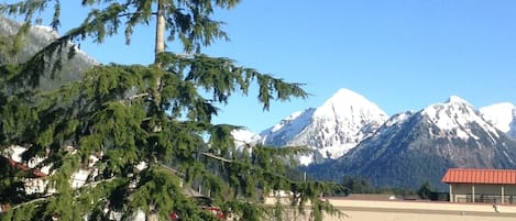 Three Sister's Mountains from the picture windows in the living area