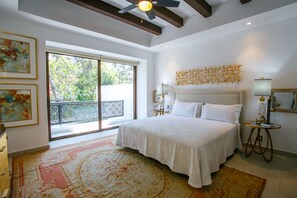 Master bedroom with private balcony