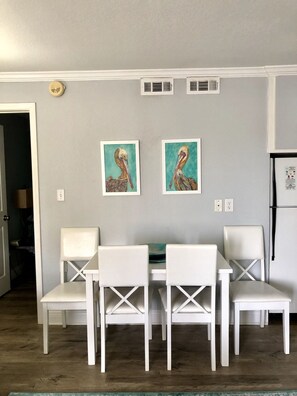 Seating for four if you decide you want to stay in for meals. 
