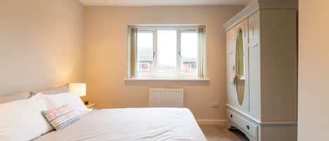 Big, Bright and spacious bedroom with a double bed