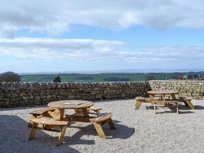 Outdoor seating area with great views | Lakeland View - Rooten Brook Farm, Quernmore, near Lancaster