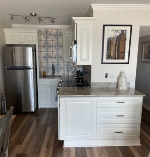 Fully stocked and clean kitchen