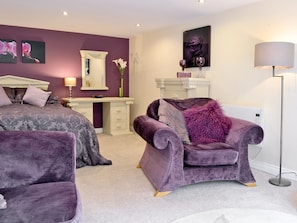 Open style living area/ double bedroom | Stable Cottage - Bodafon Hall, Llandudno