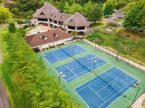 Pickleball courts at the clubhouse!