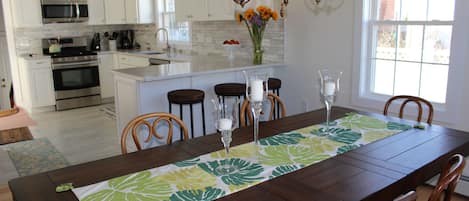 Dining room and kitchen