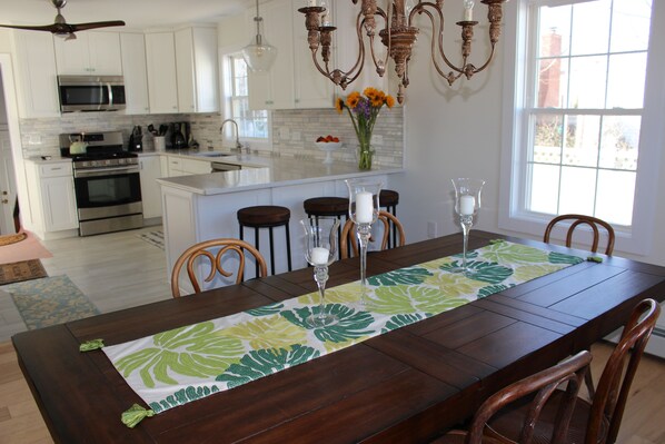 Dining room and kitchen