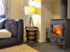 Cosy wood burner | Maggie&rsquo;s Den, Gatehouse of Fleet