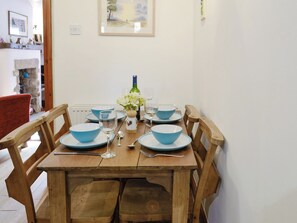 Convenient dining area | Lavender Cottage, Bewerley, near Pateley Bridge