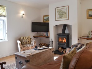 Living room with wood burner | Grattan Cottage - Grattan Manor Cottages, Bow, near Crediton