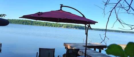 Lakeside docks and seating 