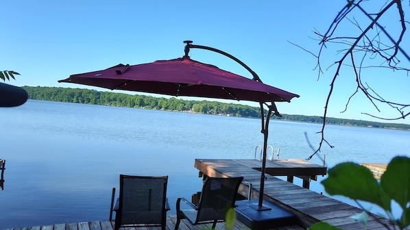 Lakeside docks and seating 