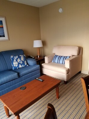 Side view of living room