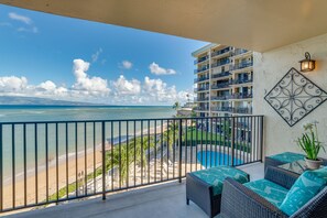 Spacious Balcony with Sunset Views