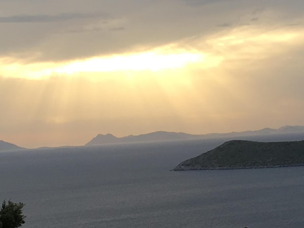 Balcony sunset seaview