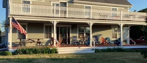 Historic farmhouse with upper and lower decks