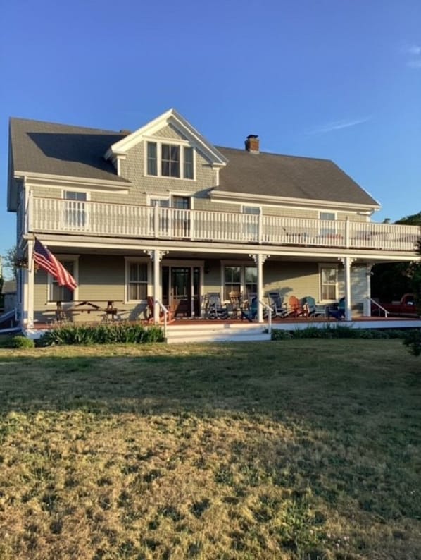 Historic farmhouse with upper and lower decks