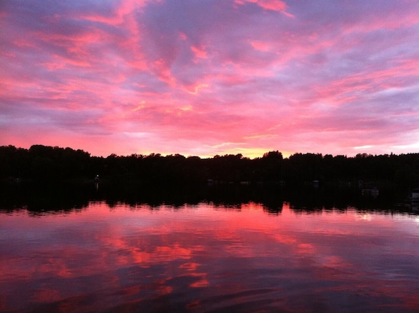 Serene beautiful sunset view.