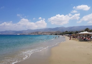 Sitia beach is 350m from the property