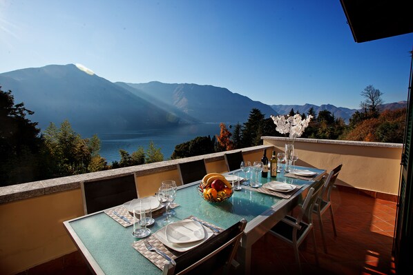 Ample space on the private balcony for alfresco dining here at Apartment 11