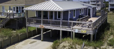 Plenty of deck space for sun or shade! All with ocean views!