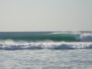 Surfing the barrel in Praia Grande