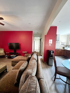 View of hallway from sofa