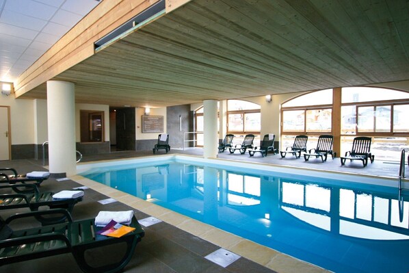 Relax in the indoor heated swimming pool and whirlpool.