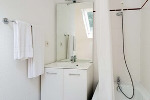Get ready for the day in the bathroom.