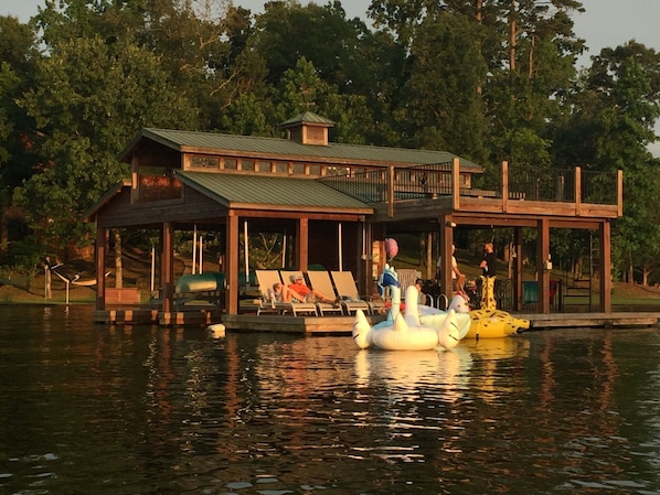 Boat dock time.