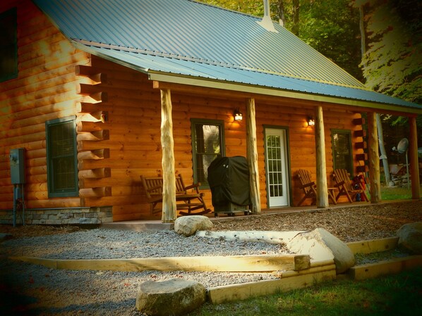 Porch overlooking Otter Creek Falls.