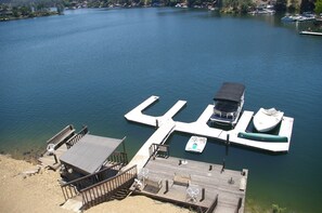 Our dock.  Guest may utilize slip #2 and tie additional PWC on sides if needed.