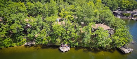 Built in Trees WHAT A neat PLACE
swim/Fish  off your private Martini deck
watch 