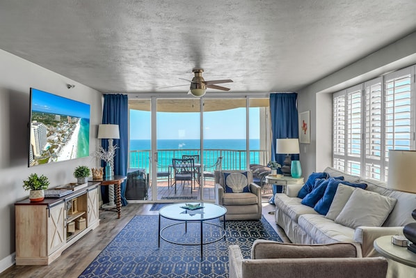 Enjoy breathtaking unobstructed panoramic views of the sparkling Emerald Gulf!