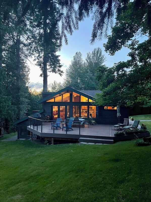The deck becomes a summer time living room.