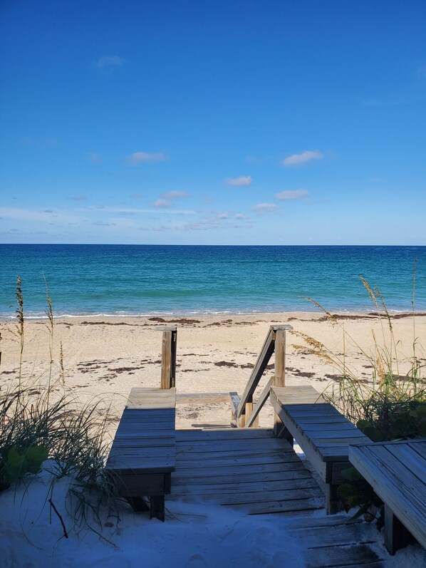 Utsikt mot havet/stranden