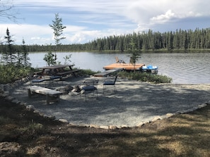 Fire pit and dock