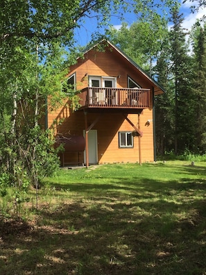 Entry and second floor deck