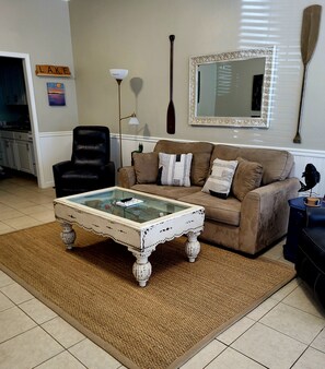 Pullout sofa for extra guests 