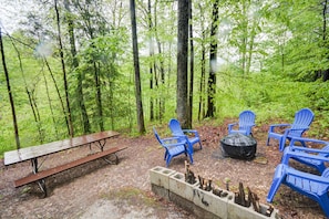 Picnic area is perfect for camp-fire lunch with the family