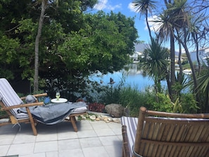 Pool deck overlooking the river