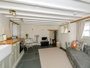 Cosy cottage living space with underfloor heating  | Mill Cottage, Hawkchurch, near Lyme Regis