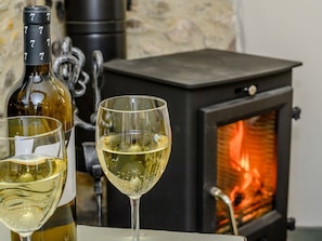 Warming wood burner | Mill Cottage, Hawkchurch, near Lyme Regis