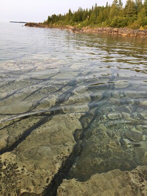 Flat rock water access, great for swimming