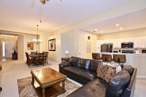 Living Area View w/Flat Screen TV