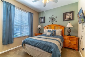 Downstairs Queen Bedroom w/Flat Screen TV - View #2