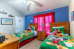 Upstairs 'Mickey' Twin Bedroom - View #2