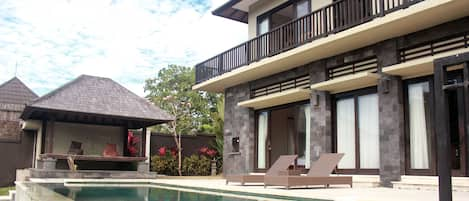 private pool with gazebo