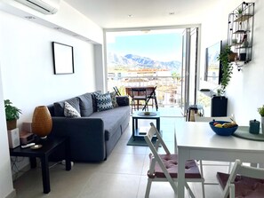 Living room and balcony view
