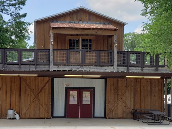 Front of Rec Room. Barn Apt is upstairs entry.